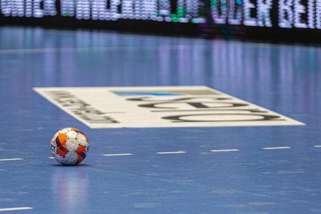 KASSEL, GERMANY - APRIL 28: Ball of the match during the EHF European League, match between MT Melsungen vs. FC Porto at Rothenbach-Halle on April 28, 2026 in Kassel, Germany. Hessen Germany Copyright: xBEAUTIFULxSPORTS Freudensteinx