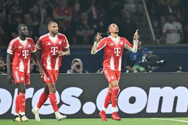 PSG v FC Bayern Munich - UEFA Champions League PARIS, FRANCE - APRIL 28: Players of Bayern Munich celebrate after a goal during the UEFA Champions League semi-final first leg match between PSG and FC Bayern Munich at Parc des Princes in Paris, France on April 28, 2026. Mustafa Yalcin Anadolu Paris France. Editorial use only. Please get in touch for any other usage.  Copyright: x2026xAnadoluxMustafaxYalcinx