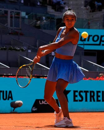 Leylah Fernandez, Canada, during Madrid Open Tennis 2025 match. April 28, 2026. (20260428573)