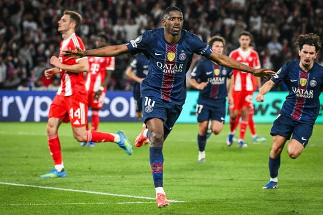 April 28, 2026, Paris, France, France: Ousmane DEMBELE of PSG celebrates his goal during the UEFA Champions League match between Paris Saint-Germain and FC Bayern Munich at Parc des Princes Stadium on April 28, 2026 in Paris, France. Paris France - ZUMAm308 20260428_zsp_m308_015 Copyright: xMatthieuxMirvillex