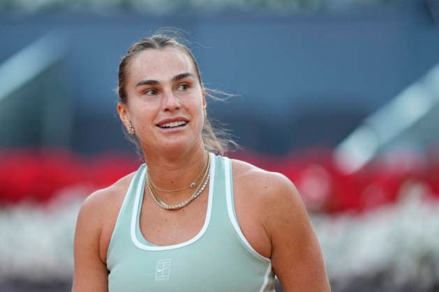 April 28, 2026, Madrid, Madrid, Spain: Aryna Sabalenka of Belarus plays against Hailey Baptiste of USA during the Mutua Madrid Open 2026, ATP, Tennis Herren Masters 1000 and WTA, Tennis Damen 1000, at La Caja Magica on April 28, 2026 in Madrid, Spain. Madrid Spain - ZUMAa181 20260428_zaa_a181_370 Copyright: xOscarxJ.xBarrosox