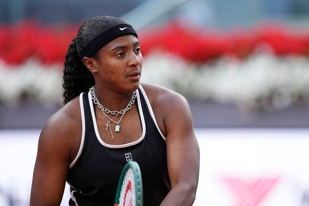 April 28, 2026, Madrid, Madrid, Spain: Hailey Baptiste of USA plays against Aryna Sabalenka of Belarus during the Mutua Madrid Open 2026, ATP, Tennis Herren Masters 1000 and WTA, Tennis Damen 1000, at La Caja Magica on April 28, 2026 in Madrid, Spain. Madrid Spain - ZUMAa181 20260428_zaa_a181_371 Copyright: xOscarxJ.xBarrosox