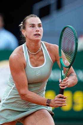 April 28, 2026, Madrid, Madrid, Spain: Aryna Sabalenka of Belarus plays against Hailey Baptiste of USA during the Mutua Madrid Open 2026, ATP, Tennis Herren Masters 1000 and WTA, Tennis Damen 1000, at La Caja Magica on April 28, 2026 in Madrid, Spain. Madrid Spain - ZUMAa181 20260428_zaa_a181_367 Copyright: xOscarxJ.xBarrosox