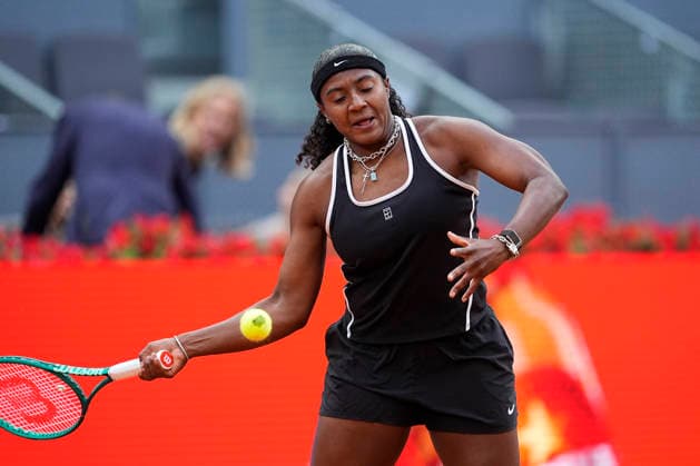 April 28, 2026, Madrid, Madrid, Spain: Hailey Baptiste of USA plays against Aryna Sabalenka of Belarus during the Mutua Madrid Open 2026, ATP, Tennis Herren Masters 1000 and WTA, Tennis Damen 1000, at La Caja Magica on April 28, 2026 in Madrid, Spain. Madrid Spain - ZUMAa181 20260428_zaa_a181_368 Copyright: xOscarxJ.xBarrosox