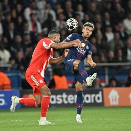 PSG v FC Bayern Munich - UEFA Champions League PARIS, FRANCE - APRIL 28: Desire Doue of PSG in action during the UEFA Champions League semi-final first leg match between PSG and FC Bayern Munich at Parc des Princes in Paris, France on April 28, 2026. Mustafa Yalcin Anadolu Paris France. Editorial use only. Please get in touch for any other usage.  Copyright: x2026xAnadoluxMustafaxYalcinx