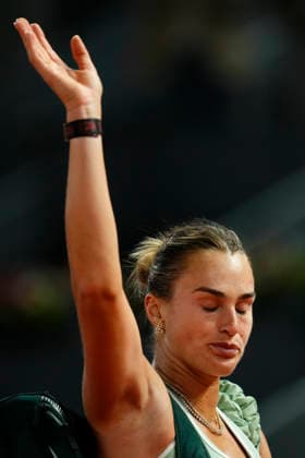Mutua Madrid Open - Day Nine MADRID, SPAIN - APRIL 28: Aryna Sabalenka reacts after lose against Hailey Baptiste of the United States during the Women s Singles quarter-final match on Day Nine of the Mutua Madrid Open at La Caja Magica on April 28, 2026 in Madrid, Spain. Madrid Spain  Copyright: xJosexBretonx originalFilename:bretonhernandez-mutuamad260428_npfux.jpg