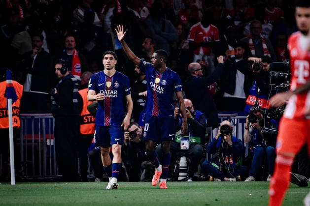 Goal celebration for 3 2 by Ousmane Dembele 10 Paris Saint Germain , Paris Saint Germain vs FC Bayern München, Champions League, Semifinal, 28 04 2026 Paris Paris France Copyright: xkolbert-press MarcxNiemeyerx