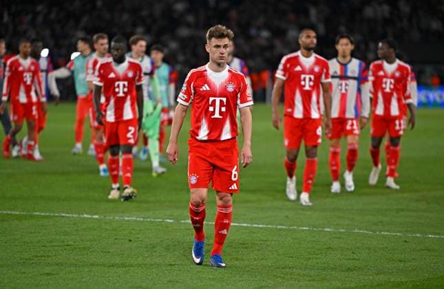 28 04 2026, Football UEFA Championsleague 2025 2026 semi-final first leg, Paris St Germain FC Bayern Munich, at the Parc de Princes stadium in Paris France Joshua Kimmich FC Bayern Munich after the match DFL and DFB regulations prohibit any use of photographs as image sequences and or quasi video