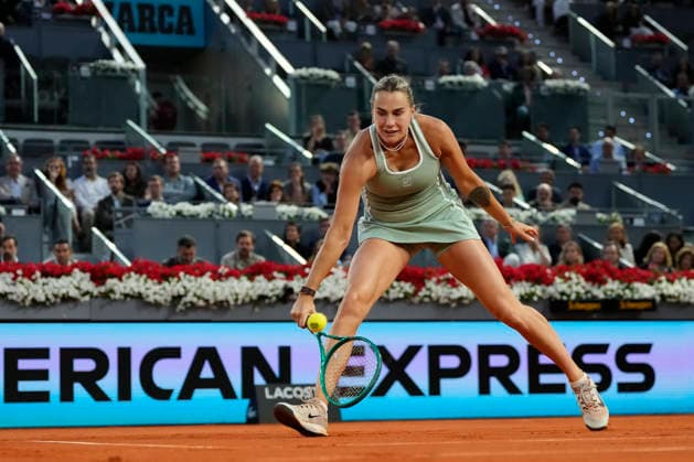Mutua Madrid Open - Day Nine MADRID, SPAIN - APRIL 28: Aryna Sabalenka plays against Hailey Baptiste of the United States during the Women s Singles quarter-final match on Day Nine of the Mutua Madrid Open at La Caja Magica on April 28, 2026 in Madrid, Spain. Madrid Spain  Copyright: xJosexBretonx originalFilename:bretonhernandez-mutuamad260428_npJZp.jpg