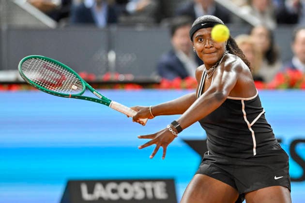 April 28, 2026, Madrid, Madrid, Spain: HALLEY BAPTISTE of united states during the Mutua Madrid Open 2026, ATP, Tennis Herren Masters 1000 and WTA, Tennis Damen 1000, at La Caja Magica on April 28, 2026 in Madrid, Spain. Madrid Spain - ZUMAc312 20260428_zsp_c312_513 Copyright: xOscarxManuelxSanchezx