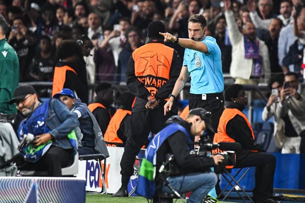 FOOTBALL : Paris Saint Germain vs FC Bayern Munich - Ligue des Champions - demi finale aller - 28 04 2026 Sandro Schärer (Arbitre central) ParisFrance  Copyright: xBaptistexAutissierx