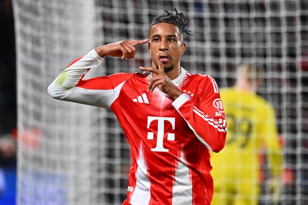 PARIS, FRANCE - APRIL 28: Michael Olise of Bayern Munich celebrates after scoring during the UEFA Champions League 2025 26 Semi Final First Leg match between Paris Saint-Germain and FC Bayern Munchen at Parc des Princes on April 28, 2026 in Paris, France.  Copyright: xMBxMediax