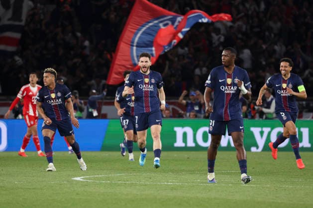 FOOTBALL : Paris Saint Germain Vs Bayern Munich - Ligue des Champions - Demi Finale - 28 04 2026 Joie - 1er but de Khvicha Kvaratskhelia (PSG) ParisFrance  Copyright: xMichaelxBaucherx
