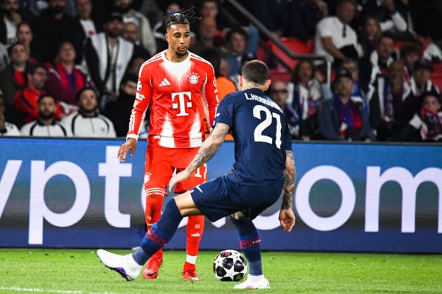 FOOTBALL : Paris Saint Germain vs FC Bayern Munich - Ligue des Champions - demi finale aller - 28 04 2026 Michael Olise (Bayern Munich) ParisFrance  Copyright: xBaptistexAutissierx