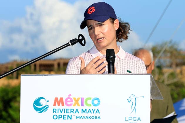RIVIERA MAYA OPEN AT MAYAKOBA 2026 RIVIERA MAYA OPEN AT MAYAKOBA 2026 28042026 PLAYA DEL CARMEN, QUINTANA ROO Action photo of mexican golf legend Lorena Ochoa, during the opening ceremony of the Riviera Maya Open at Mayakoba 2026 at El Camaleon Golf Club in Playa del Carmen, Mexico Action photo of mexican golf legend Lorena Ochoa, during the opening ceremony of the Riviera Maya Open at Mayakoba 2026 held at El Camaleon Golf Club in Playa del Carmen, Mexico Photo by IMAGENSHOP AGENCIA FOTOGRAFICA PLAYA DEL CARMEN QUINTANA ROO MEXICO Copyright: xJorgexReyesx