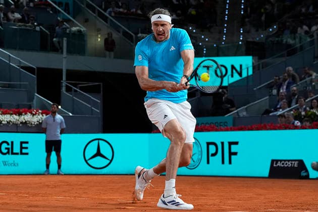 Alexander Zverev, Germany, during Madrid Open Tennis 2025 match. April 28, 2026. (202604281559)