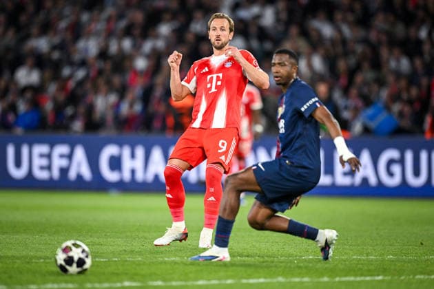 UEFA Champions League - Paris Saint-Germain v Bayern Munich Bayern Munich forward Harry Kane (9) and Paris Saint-Germain defender Nuno Mendes (25) during the UEFA Champions League semi-final first leg football match between Paris Saint-Germain (PSG) and Bayern Munich at the Parc des Princes in Paris on April 28, 2026. Photo by Alexis Jumeau ABACAPRESS.COM  Copyright: xJumeauxAlexis ABACAx