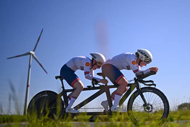 UCI Para Cycling Road World Cup: Round 2 Picture by Mathew Wells SWpix.com - 29 04 2026 - Cycling - UCI Para Cycling Road World Cup: Round 2 - Gistel, West Flanders, Belgium - WB Individual Time Trial (ITT) - Sophie Unwin (Great Britain) piloted by Jenny Holl Copyright: x xSWpix.comx(t axPhotographyxHubxLtd)xMathewxWells SWpix.comx SWP-3030-13523