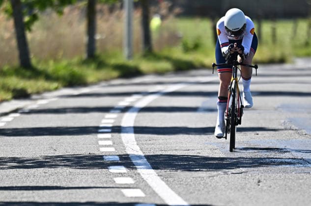 UCI Para Cycling Road World Cup: Round 2 Picture by Mathew Wells SWpix.com - 29 04 2026 - Cycling - UCI Para Cycling Road World Cup: Round 2 - Gistel, West Flanders, Belgium - Women C5 Individual Time Trial (ITT) - Rebecca Newark (Great Britain) Copyright: x xSWpix.comx(t axPhotographyxHubxLtd)xMathewxWells SWpix.comx SWP-3030-13526