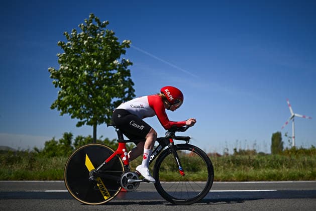 UCI Para Cycling Road World Cup: Round 2 Picture by Mathew Wells SWpix.com - 29 04 2026 - Cycling - UCI Para Cycling Road World Cup: Round 2 - Gistel, West Flanders, Belgium - Women C3 Individual Time Trial (ITT) - Mel Pemble (Canada) Copyright: x xSWpix.comx(t axPhotographyxHubxLtd)xMathewxWells SWpix.comx SWP-3030-13537