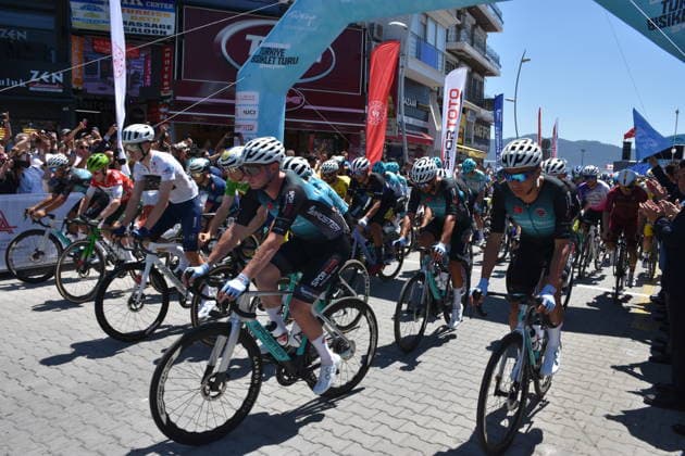 61st Presidential Cycling Tour of Turkiye MUGLA, TURKIYE - APRIL 29: Cyclists compete in the 130.4-kilometer Marmaris-Fethiye stage, within the 61st Presidential Cycling Tour of Turkiye, an eight-stage race in the ProSeries category, on April 29, 2026 in Mugla, Turkiye. Sabri Kesen Anadolu Mugla Turkey. Editorial use only. Please get in touch for any other usage.  Copyright: x2026xAnadoluxSabrixKesenx
