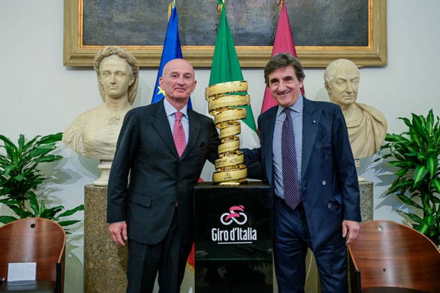 Francesco Casillo e Umberto Cairo, Presentazione dell™arrivo del Giro d™Italia in Campidoglio. MercoledÃ¬ 29 Aprile 2026. News  Copyright: xValentinaxStefanelli LaPressex