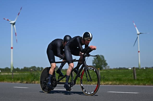 UCI Para Cycling Road World Cup: Round 2 Picture by Mathew Wells SWpix.com - 29 04 2026 - Cycling - UCI Para Cycling Road World Cup: Round 2 - Gistel, West Flanders, Belgium - MB Individual Time Trial (ITT) - Ciaran O Toole (Ireland) piloted by Conal Scully Copyright: x xSWpix.comx(t axPhotographyxHubxLtd)xMathewxWells SWpix.comx SWP-3030-13549