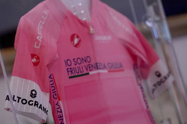 the pink jersey of the Giro d Italia during the Presentation of the Grand Arrival of the 109th Giro d Italia at the Rome s Campidoglio, Italy - Wednesday April 29, 2026 - ( Photo by Alfredo Falcone LaPresse )  Copyright: xAlfredoxFalcone LaPressex