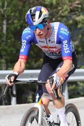 29 04 2026 Martigny , SWITZERLAND, Tour de Romandie 2026 1 stage Martigny Martigny Florian Lipowitz GER Team Bora Hansgrohe on the climb towards Chamoson