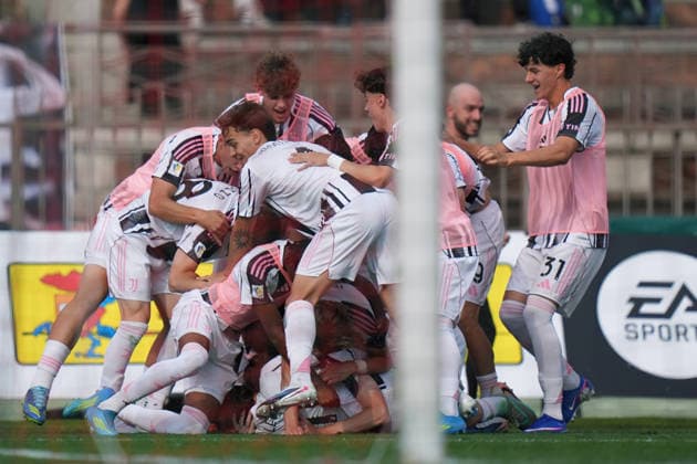 Juventus NcoloRizzo celebrates after scoring 0-1 during the Italian Cup Final Under 20 soccer match between Atalanta and Juventus at Arena Civica Stadium in Milan , north Italy - wednesday , April 29 , 2026. - Soccer .  Copyright: xSpada LaPressex