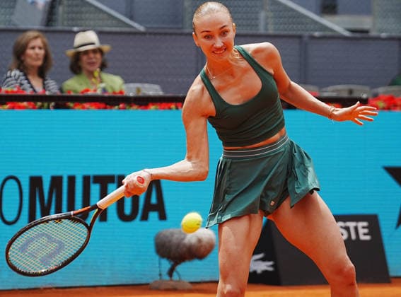 April 29, 2026, Madrid, Bretagne, SPAIN: Anastasia Potapova of Austria during the Mutua Madrid Open 2026, ATP, Tennis Herren Masters 1000 and WTA, Tennis Damen 1000 on 29 April 2026 at La Caja Magica in Madrid, Spain - Photo: . Madrid SPAIN - ZUMAl193 20260429_zsp_l193_052 Copyright: xLaurentxLairysx