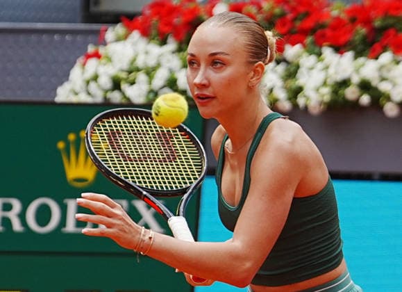 April 29, 2026, Madrid, Bretagne, SPAIN: Anastasia Potapova of Austria during the Mutua Madrid Open 2026, ATP, Tennis Herren Masters 1000 and WTA, Tennis Damen 1000 on 29 April 2026 at La Caja Magica in Madrid, Spain - Photo: . Madrid SPAIN - ZUMAl193 20260429_zsp_l193_055 Copyright: xLaurentxLairysx