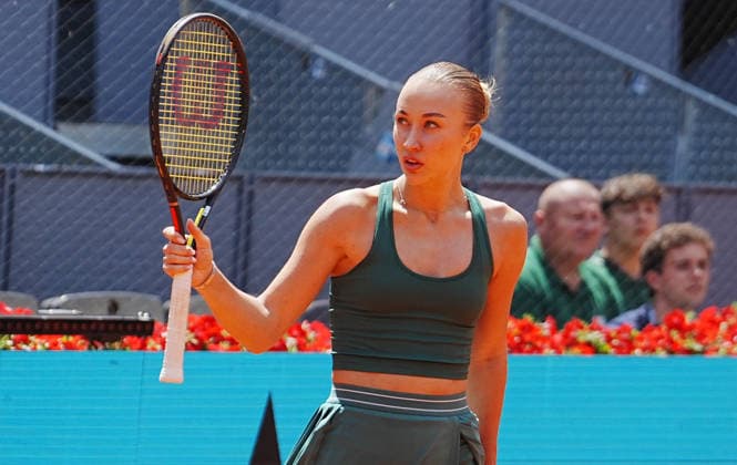 April 29, 2026, Madrid, Bretagne, SPAIN: Anastasia Potapova of Austria during the Mutua Madrid Open 2026, ATP, Tennis Herren Masters 1000 and WTA, Tennis Damen 1000 on 29 April 2026 at La Caja Magica in Madrid, Spain - Photo: . Madrid SPAIN - ZUMAl193 20260429_zsp_l193_070 Copyright: xLaurentxLairysx