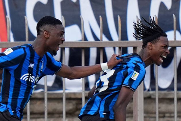 Atalanta™s Henry camara celebrates after scoring 1-1 during the Italian Cup Final Under 20 soccer match between Atalanta and Juventus at Arena Civica Stadium in Milan , north Italy - wednesday , April 29 , 2026. - Soccer .  Copyright: xSpada LaPressex