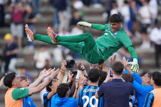 Atalanta™s Alessandro anelli MVP celebrates after scoring 1-1 during the Italian Cup Final Under 20 soccer match between Atalanta and Juventus at Arena Civica Stadium in Milan , north Italy - wednesday , April 29 , 2026. - Soccer .  Copyright: xSpada LaPressex