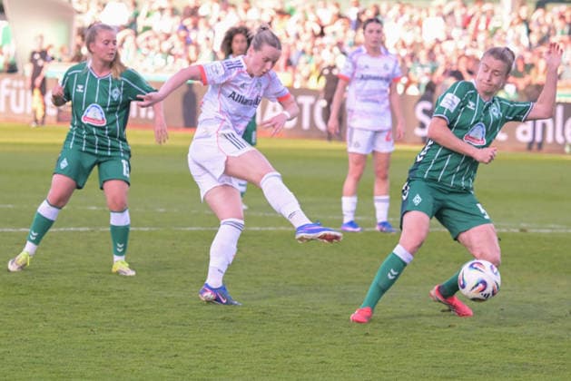 Shot by Franziska Kett , SV Werder Bremen F FC Bayern Muenchen F , Soccer, Women, Bundesliga, DFB, 29 04 2026 DFB regulations prohibit any use of photographs as image sequences and or quasi video Bremen Bremen Germany Copyright: xkolbert-press BurghardxSchreyerx