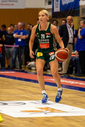 Womens Basketball Bundesliga 1 DBBL, BC Pharmaserv Marburg vs Rutronik Stars Keltern, Sporthalle Georg Gassmann Stadion Marburg 29 04 2026 Womens Basketball Bundesliga DBBL, Marburg, Germany 29 04 2026 Makenna Marisa Rutronik Stars Keltern, 20 on the ball, 1 DBBL, Game of BC Marburg vs Rutronik Stars Keltern, Sporthalle Georg Gassmann Stadion Marburg Copyright: xBEAUTIFULxSPORTS Freudensteinx
