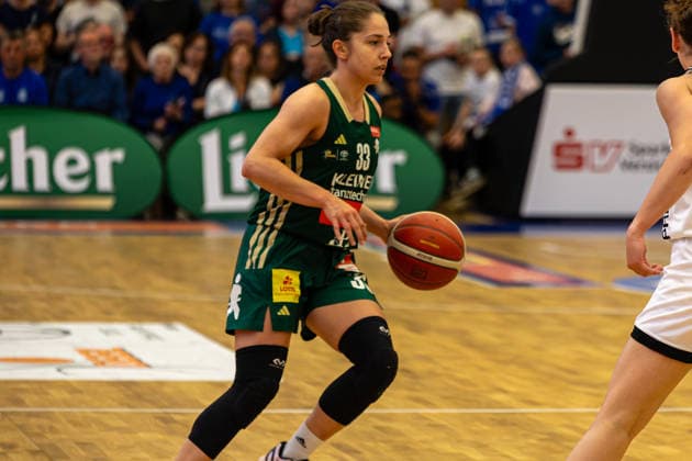 Womens Basketball Bundesliga 1 DBBL, BC Pharmaserv Marburg vs Rutronik Stars Keltern, Sporthalle Georg Gassmann Stadion Marburg 29 04 2026 Womens Basketball Bundesliga DBBL, Marburg, Germany 29 04 2026 Karina Konstantinova Rutronik Stars Keltern, 33 on the ball, 1 DBBL, Game of BC Marburg vs Rutronik Stars Keltern, Sporthalle Georg Gassmann Stadion Marburg Copyright: xBEAUTIFULxSPORTS Freudensteinx