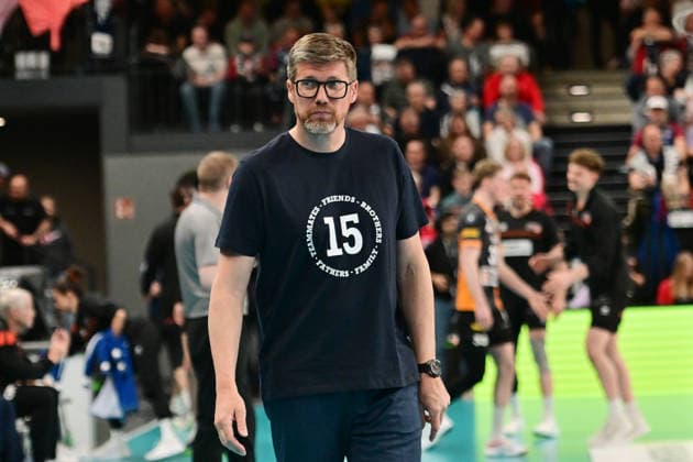 GER 1 VBL, Play Off Final, SVG Lueneburg vs Berlin Recycling Volleys 29 04 2026, GER 1 VBL, PLay Off Fnale, SVG Lueneburg vs Berlin Recycling Volleys, in the picture Stefan Hübner Stefan Huebner Coach Lueneburg nordphotoxGmbH xWitke nph00002