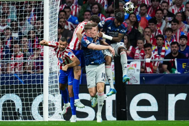 260429 Viktor Gyökeres of Arsenal during the UEFA Champions League semifinal match between Atletico Madrid and Arsenal on April 29, 2026 in Madrid Photo Bagu Blanco BILDBYRAN COP 18 XY0118 fotboll football soccer fotball uefa champions league champions league semifinal semifinals atletico madrid arsenal bbeng  Copyright: BAGUxBLANCO BB260429BB341