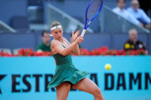 April 29, 2026, Madrid, Madrid, Spain: Marta Kostyuk of Ukraine plays against Linda Noskova of Czech Republic during the Mutua Madrid Open 2026 at La Caja Magica on April 29, 2026 in Madrid, Spain. Madrid Spain - ZUMAa181 20260429_zaa_a181_247 Copyright: xOscarxJ.xBarrosox