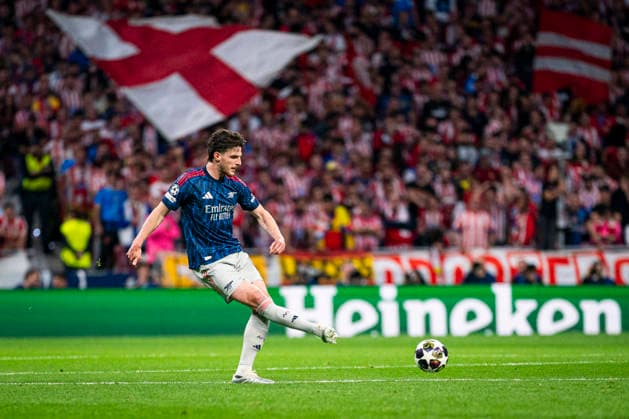 UEFA Champions League - Atletico de Madrid v Arsenal FC.Arsenal FC s Declan Rice during Champions League 2025 2026, semi-final, first leg match.April 29, 2026 (2026042919)