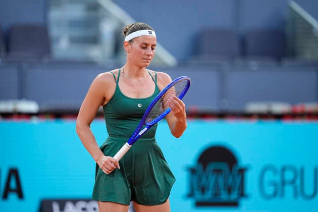 April 29, 2026, Madrid, Madrid, Spain: Marta Kostyuk of Ukraine plays against Linda Noskova of Czech Republic during the Mutua Madrid Open 2026 at La Caja Magica on April 29, 2026 in Madrid, Spain. Madrid Spain - ZUMAa181 20260429_zaa_a181_243 Copyright: xOscarxJ.xBarrosox