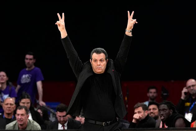 REAL MADRID v HAPOEL IBI TEL AVIV. EUROLEAGUE 2025 2026. PLAY OFFS. GAME 1 Hapoel Ibi Tel Aviv s coach Dimitris Itoudis during Euroleague Play-offs Game 1 match. April 29, 2026. (ALTERPHOTOS Acero) MadridSpain  Copyright: xAcerox