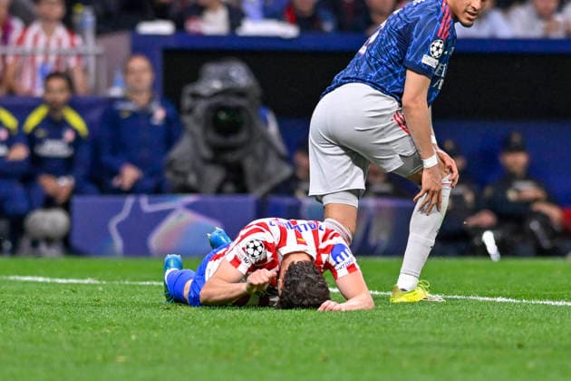 April 29, 2026, Madrid, Madrid, Spain: JULIAN ALVAREZ of Atletico de Madrid laments during the Champions League first semifinal match between ATLETICO DE MADRID and ARSENAL FOOTBALL CLUB, held on April 29, 2026, at the Riyadh Air Metropolitano, Madrid, Spain. ATLETICO DE MADRID Vs ARSENAL FOOTBALL CLUB Champions League Match, Season 25 26 (04.29.26)  - ZUMAc312 20260429_zsp_c312_247 Copyright: xOscarxManuelxSanchezx