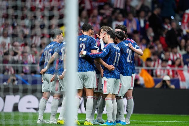 April 29, 2026, Madrid, Madrid, Spain: Viktor Gyokeres of Arsenal FC celebrates a goal with teammates during the UEFA Champions League 2025 26 League Semi Final First Leg match between Atletico de Madrid and Arsenal FC at Riyadh Air Metropolitano on April 29, 2026, in Madrid, Spain. Madrid Spain - ZUMAa181 20260429_zaa_a181_311 Copyright: xDennisxAgyemanx
