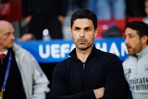 Mikel Arteta seen during UEFA Champions League semifinal game between teams of Atletico de Madrid and Arsenal FC (Maciej Rogowski Ball Raw Images) Madrid Riyadh Air Metropolitano Spain Copyright: xMaciejxRogowskix maciejrogowski_atletico_arsenal_2526-2