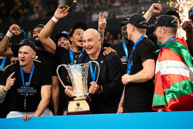 BILBAO, SPAIN April 29 during the FIBA Europe Cub Final between Bilbao Basket and PAOK at Bilbao Arena on April 29, 2026 in Bilbao, Spain Photo by Ibai Tudanca Copyright: xIbaixTudancax