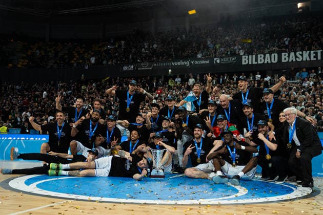 BILBAO, SPAIN April 29 during the FIBA Europe Cub Final between Bilbao Basket and PAOK at Bilbao Arena on April 29, 2026 in Bilbao, Spain Photo by Ibai Tudanca Copyright: xIbaixTudancax