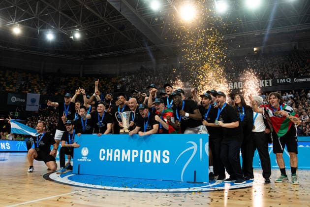 BILBAO, SPAIN April 29 during the FIBA Europe Cub Final between Bilbao Basket and PAOK at Bilbao Arena on April 29, 2026 in Bilbao, Spain Photo by Ibai Tudanca Copyright: xIbaixTudancax